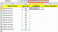 Rumus Ranking di Excel